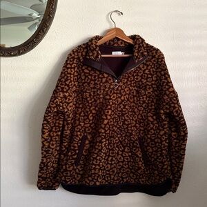 Brown and Black Fleece Pullover
